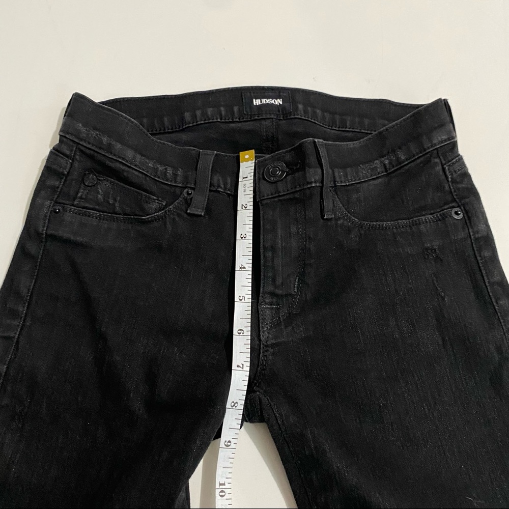 Hudson jeans krista skinny destroyed black size 25 - Picture 4 of 8